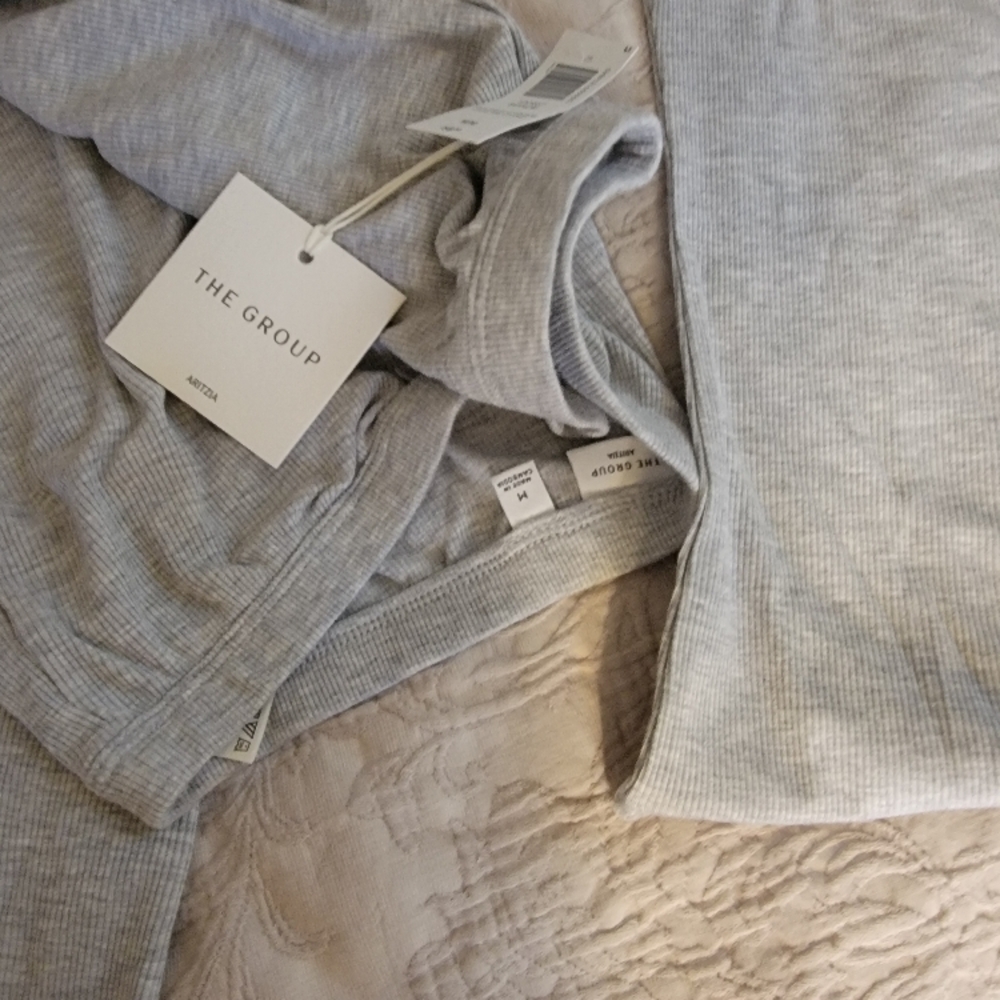 The Group Grey Ribbed Top
